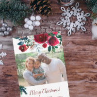 Navidades estacionales acuarela flores de ramo fot