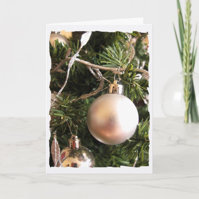 Tarjeta Festiva Navidades estacionales de personalizado y texto (Anverso)