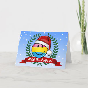 Tarjeta Festiva Navidades Estilo Bandera Del Orgullo Pansexual.