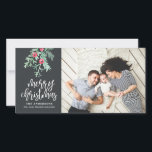 Tarjeta Festiva Navidades Evergreen Feriado - Slate<br><div class="desc">Envíe sus saludos de vacaciones con estilo este año con esta fantástica y moderna tarjeta multifoto. Visita la tienda para ver el resto de esta colección.</div>