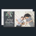 Tarjeta Festiva Navidades Evergreen Feriado - Slate<br><div class="desc">Envíe sus saludos de vacaciones con estilo este año con esta fantástica y moderna tarjeta multifoto. Visita la tienda para ver el resto de esta colección.</div>