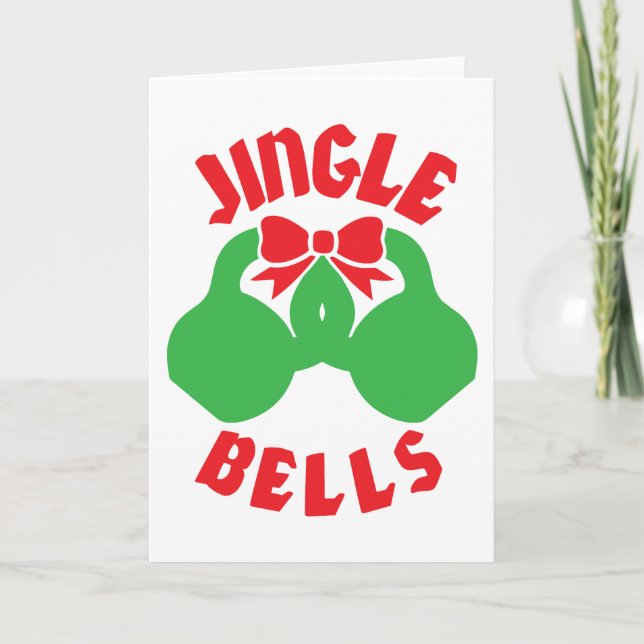 Tarjeta Festiva Navidades explican el jingle "Kettle Bells" (Anverso)