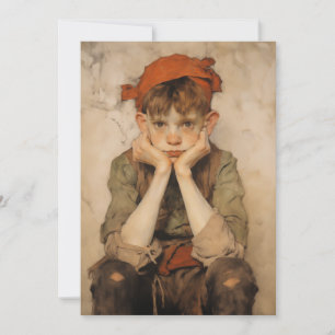 Tarjeta Festiva Navidades expresionistas Elf 2