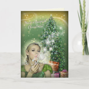 Tarjeta Festiva Navidades Fairy