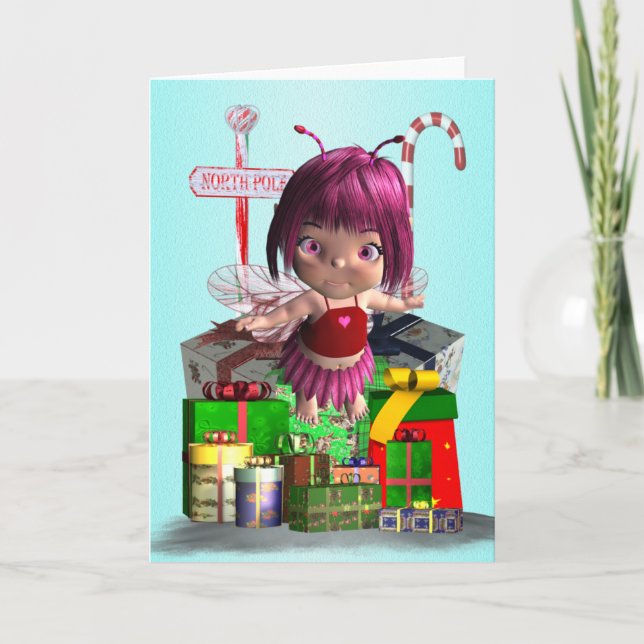 Tarjeta Festiva Navidades Fairy (Anverso)