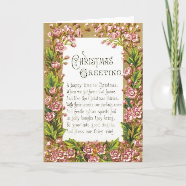 Tarjeta Festiva Navidades Fairy Greeting (Anverso)