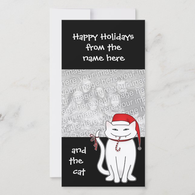 Tarjeta Festiva Navidades familia de vacaciones de bratty (Anverso)