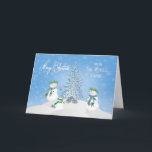 Tarjeta Festiva NAVIDADES - Familia Snowman - De Toda La Banda<br><div class="desc">Esta es una tarjeta ideal para enviar a todos tus amigos y familiares que seguramente pondrán una sonrisa en sus rostros con esta encantadora familia de hombres de nieve.</div>