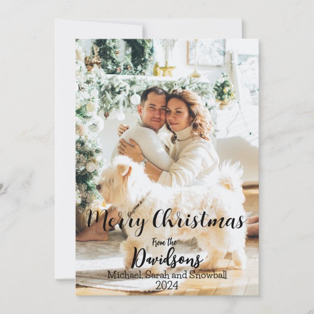 Tarjeta Festiva Navidades familiares 2024 Foto (Anverso)