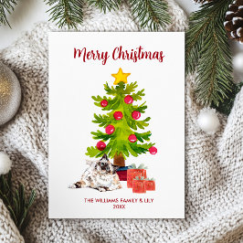 Tarjeta Festiva Navidades familiares de Berman Cat