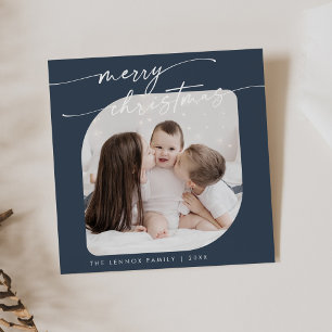 Tarjeta Festiva Navidades familiares de la Marina de Moda Boho con