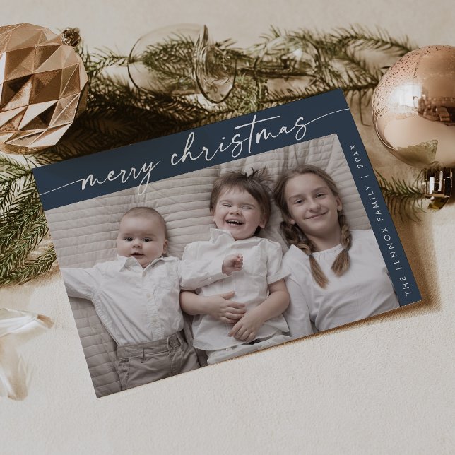 Tarjeta Festiva Navidades familiares de la Marina de Moda Boho fot (Subido por el creador)