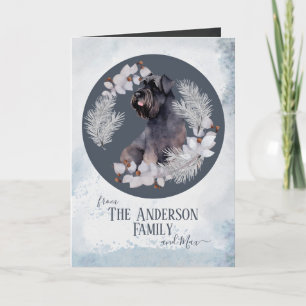 Tarjeta Festiva Navidades familiares de perros personalizados