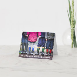 Tarjeta Festiva Navidades familiares divertidos