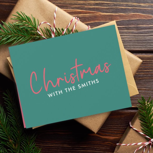 Tarjeta Festiva Navidades familiares | Elegante y moderno Forest G (Subido por el creador)