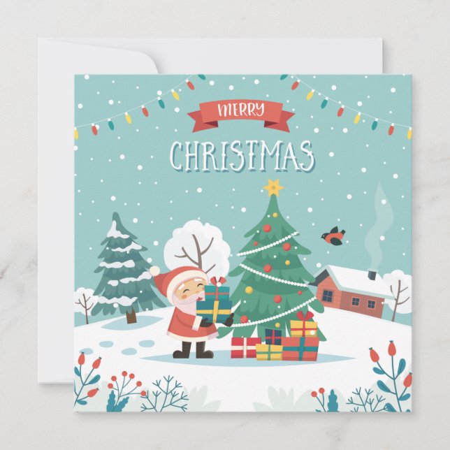 Tarjeta Festiva Navidades felices (Anverso)