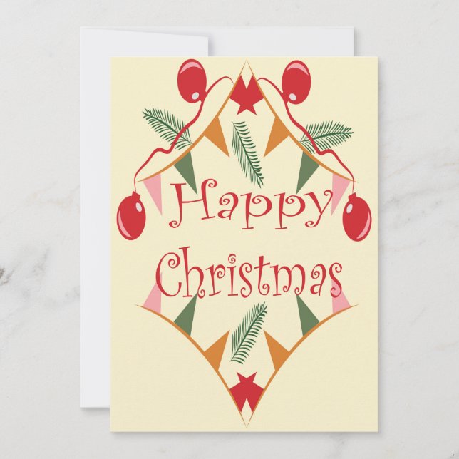 Tarjeta Festiva Navidades felices (Anverso)