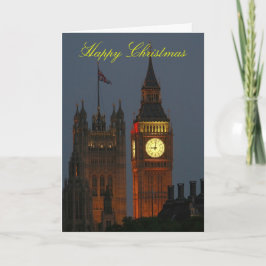 Tarjeta Festiva Navidades felices-Big Ben-Londres