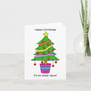 Tarjeta Festiva Navidades felices como una tía para mí