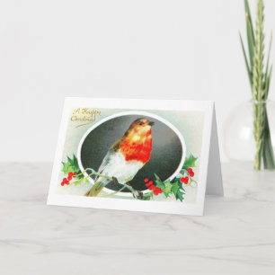 Tarjeta Festiva Navidades felices de un robo
