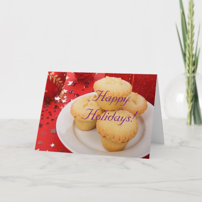 Tarjeta Festiva Navidades Felices Fiestas III (Anverso)