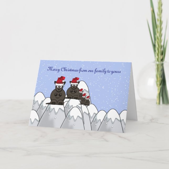 Tarjeta Festiva Navidades Felices Fiestas Saludos Australia (Anverso)