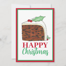 Tarjeta Festiva Navidades felices Reino Unido Pastel de pasteles b