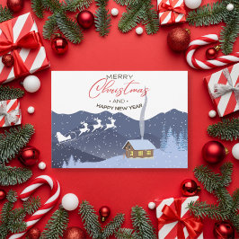 Tarjeta Festiva Navidades | Feliz año nuevo | personalizable Santa