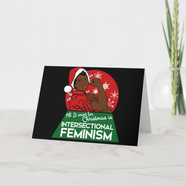 Tarjeta Festiva Navidades feministas (Anverso)