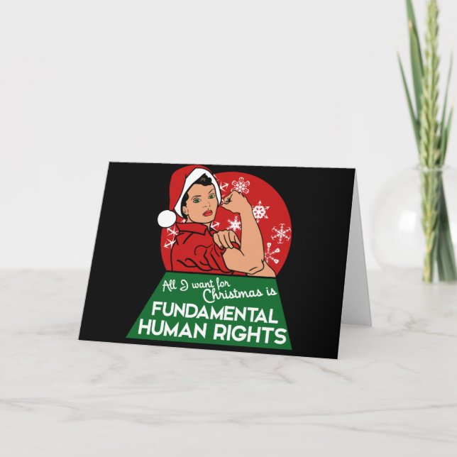 Tarjeta Festiva Navidades feministas (Anverso)