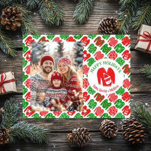 Tarjeta Festiva Navidades feos PERSONALIZADO de sudadera foto