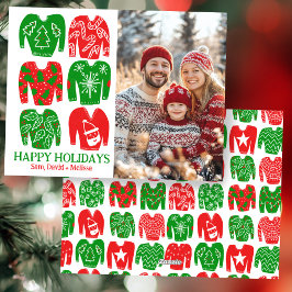 Tarjeta Festiva Navidades feos PERSONALIZADO de sudadera foto