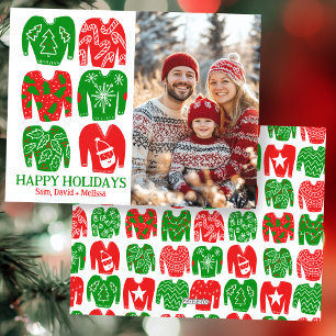 Tarjeta Festiva Navidades feos PERSONALIZADO de sudadera foto