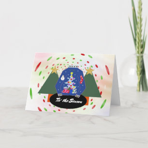 Tarjeta Festiva Navidades feos sudorosos Nostalgia de temporada