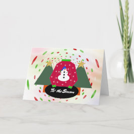 Tarjeta Festiva Navidades feos sudorosos Nostalgia de temporada