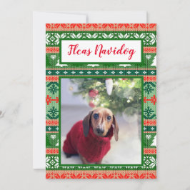 Tarjeta Festiva Navidades feos suéter flotan Mascota Navidog Foto