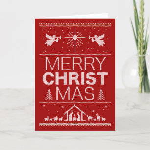Tarjeta Festiva Navidades feos Sweet Design Christian Christ