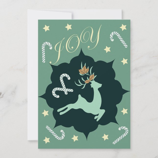 Tarjeta Festiva Navidades feriados (Anverso)