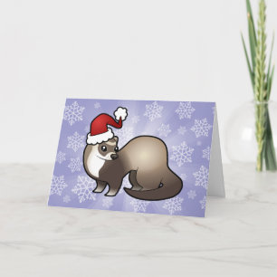 Tarjeta Festiva Navidades Ferret