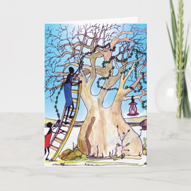 Tarjeta Festiva Navidades festivos (Anverso)