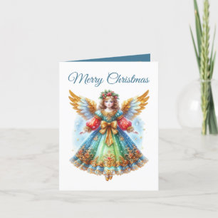 Tarjeta Festiva Navidades festivos Ángel agregar mensaje