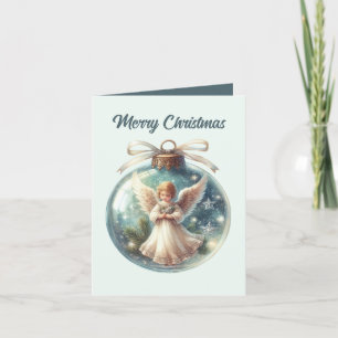 Tarjeta Festiva Navidades festivos Ángel agregar mensaje
