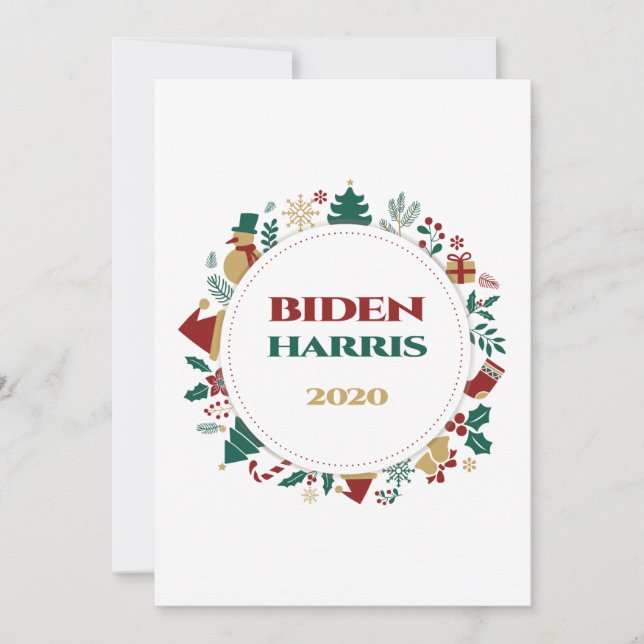 Tarjeta Festiva Navidades festivos Biden/Harris 2020 (Anverso)