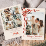 Tarjeta Festiva Navidades festivos Boho Red Bow Ribbon 5 Foto<br><div class="desc">Navidades Elegantes Y Elegantes De Fotografía Saludando La Tarjeta De Vacaciones. Sorprende y trae alegría a los cercanos y hace que la celebración sea inolvidable. Para una mayor personalización,  haga clic en el enlace "personalizar adicional" y utilice nuestra herramienta de diseño para modificar esta plantilla.</div>