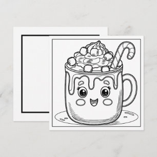 Tarjeta Festiva Navidades festivos coloreando el cacao