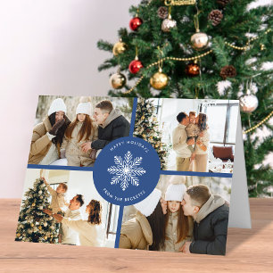 Tarjeta Festiva Navidades festivos de copo de nieve 4 Foto