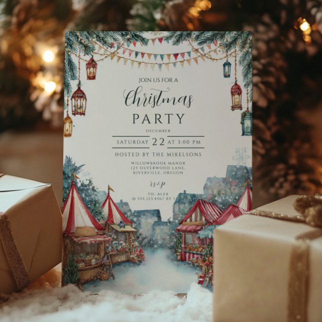 Tarjeta Festiva Navidades festivos de Winter Village (Subido por el creador)