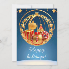 Tarjeta Festiva Navidades festivos en la pantalla en baudible con 