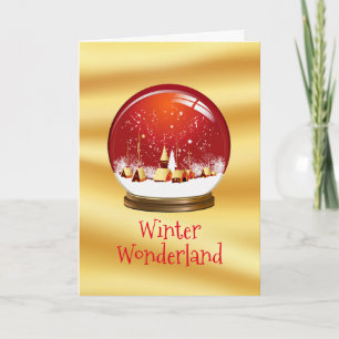 Tarjeta Festiva Navidades festivos Globe Wonderland