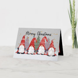 Tarjeta Festiva navidades festivos gnome agregar sentimiento Tarje